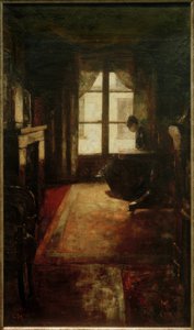 Pariser Interieur (lesende Frau am Fenster)