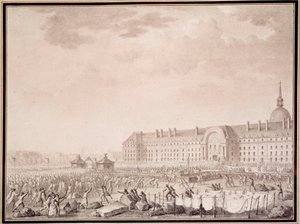 Französische Revolution: Bewaffnung in den Invalides am 14. Juli 1789 von Lesueur Brothers