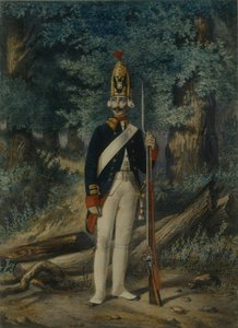Grenadier des Preobrazhensky-Regiments im Jahr 1800, 1840er Jahre von Lev Alexandrovich Belousov