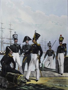 Die Artilleriekompanie der Garde Équipage und die Frachtkompanie der Garde, 1829