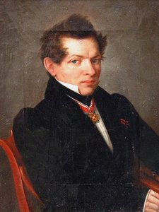 Porträt des Mathematikers Nikolai Lobatschewski 1792-1856, 1839