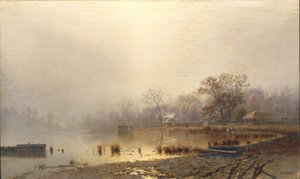 Nebel. Der Rote Teich in Moskau im Herbst, 1871