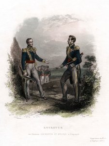 Treffen zwischen den Generälen San Martin und Bolivar, Guayaquil, Ecuador