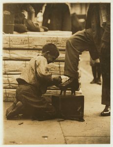 Schuhputzer in der Bowery, New York, 1910