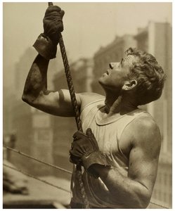 Bauarbeiter am Empire State Building (ca. 1930) von Lewis Wickes Hine