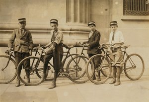 Gruppe von Western Union Boten in Norfolk, Virginia, 1911
