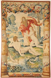 Adam und Eva Wandteppich, ca. 1650-1660 von Leyniers Workshop
