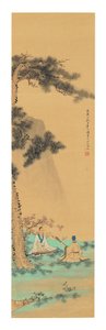 Zwei Musiker, 1758 von Li Wenyuan