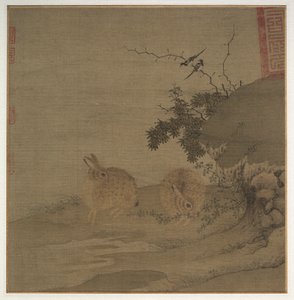 Elstern und Wildkaninchen, 1200er von Li Yong