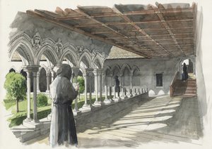 Rekonstruktion des Kreuzgangs in Lanercost Priory von Liam Wales