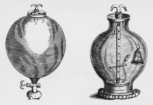 Luftpumpe, Experiment von Robert Boyle (1627-1691), Gravur von Unbekannt Unbekannt
