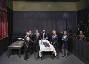 Anästhesisten bei der Arbeit (premiere operation avec anesthesie, anesthesiste) von Unbekannt Unbekannt