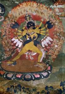 Alte Wandmalereien aus dem lamaistischen Kloster von Hemis, Ladakh, Indien von Unbekannt Unbekannt
