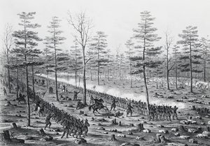 Schlacht am Stone River oder Schlacht von Murfreesboro, 31. Dezember