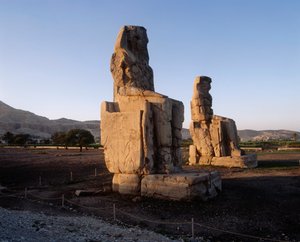 Ägypten, Luxor-Gouvernement, Karnak, Statuen von Amenhotep III.