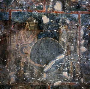 Fresko im Kloster Agios Georgios, Diavaide, Kreta, Griechenland von Unbekannt Unbekannt