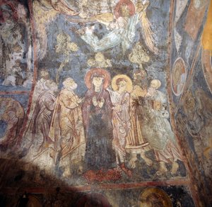 Fresken in Kirche in Alikampos, Kreta, Griechenland (Foto) von Unbekannt Unbekannt