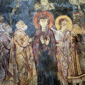 Fresken in Kirche in Alikampos, Kreta, Griechenland (Foto) von Unbekannt Unbekannt