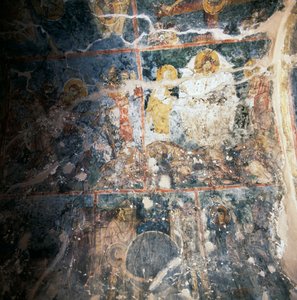 Fresken an der Decke des Klosters Agios Georgios, Diavaide, Kreta, Griechenland von Unbekannt Unbekannt
