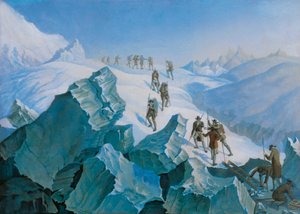 Horace-Benedict de Saussures Expedition kehrt vom Gipfel des Mont Blanc zurück, August 1785