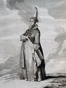 Isländische Frau, Gravur aus Reise in die Nordsee zwischen 1767 und 1768 von Yves-Joseph de Kerguelen-Tremarec (1734-1797) von Unbekannt Unbekannt