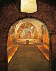 Italien, Apulien, Gravina in Puglia, Felsenkrypta der Kirche San Vito Vecchio