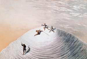 John MacGregor auf dem Gipfel des Mont Blanc, Illustration aus 
