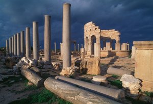 Markt von Leptis Magna (UNESCO-Welterbeliste) von Unbekannt Unbekannt