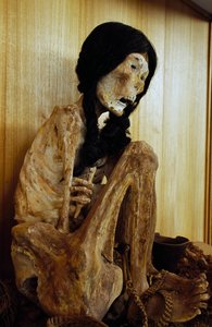 Mumie bekannt als Miss Chile, aus San Pedro de Atacama, Chile, 500 v. Chr.