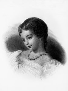 Porträt von Augusta Ada Byron, Gräfin von Lovelace (1815-1852), englische Mathematikerin und Schriftstellerin, sie gilt als erste Programmiererin, Gravur