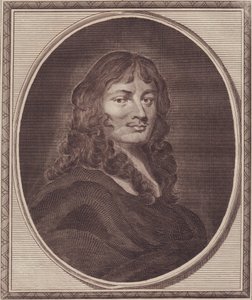 Porträt des englischen Politikers Sir William Temple (1628-1699), Kupferstich von John Goldar (1729-1795) nach einem Gemälde von P. Lely