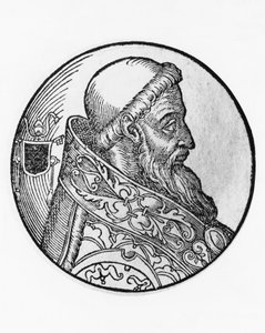 Porträt von Honorius I. (gestorben 638), 70. Papst der katholischen Kirche ab 625, Gravur von Unbekannt Unbekannt