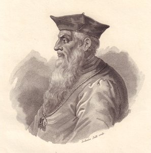 Porträt des italienischen Admirals Andrea Doria (1466-1560), Kupferstich von Ludovico Pelli von Unbekannt Unbekannt