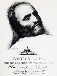 Porträt von Karl Wilhelm Naundorff (1785-1845), der berühmteste und hartnäckigste der vielen, die behaupteten, der Dauphin von Frankreich zu sein, auf seinem Sterbebett in Delft, 12. August