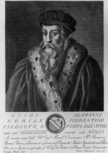 Porträt von Luigi Alamanni, graviert von Francesco Allegrini nach einer Zeichnung von Giuseppe Zocchi von Unbekannt Unbekannt