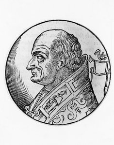 Porträt von Papst Leo III. (750-816), 96. Papst der katholischen Kirche ab 796, Gravur von Unbekannt Unbekannt