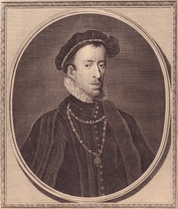 Porträt von Thomas Howard, 4. Herzog von Norfolk (1536-1572), Kupferstich von John Goldar (1729-1795)