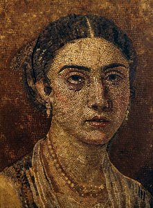 Porträt einer jungen Frau, Mosaik aus Herculaneum. Römische Zivilisation von Unbekannt Unbekannt