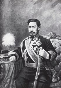 Porträt des japanischen Kaisers Meiji (Mutsuhito) von Unbekannt Unbekannt