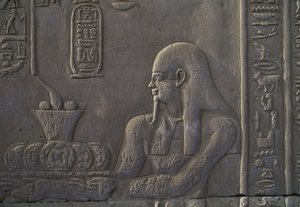 Relief, das einen Spender darstellt, Tempel von Kom Ombo, Ägypten, ägyptische Zivilisation, ptolemäische Dynastie, 2.-1. Jahrhundert v. Chr. von Unbekannt Unbekannt