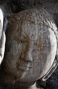 Sri Lanka, antike Stadt Polonnaruwa, Gal Vihara, liegende Buddha-Statue