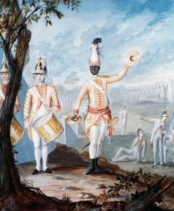 Uniformen der französischen Infanterie während des Amerikanischen Unabhängigkeitskrieges, Gouache von Nicolas Hoffmann, USA