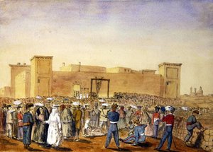 Das Hängematch im Corradino-Gefängnis, Malta von Lieutenant Dudley Maryon Wilson