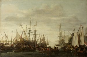 Eine Kielholung, nach der nicht belegten Tradition, des Schiffsarztes von Admiral Jan van Nes von Lieve Pietersz. Verschuier