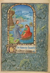 Ms. 37 (89.ML.35), fol. 22 Christus erscheint dem heiligen Jakobus dem Älteren