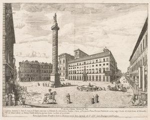Piazza Colonna aus Prospectus Locurum Urbis Romae Insign[ium], 1666