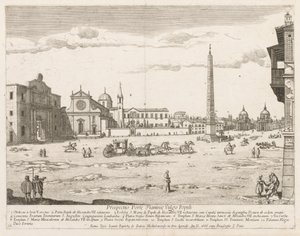 Piazza del Popolo aus "Prospectus Locurum Urbis Romae Insign[ium]"