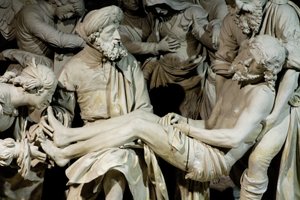 Die Grablegung und die Ohnmacht der Jungfrau Maria von Ligier Richier