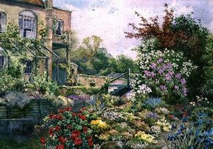 Ein Seitenarm im Felsengarten von Sir George Darwin von Lilian Stannard