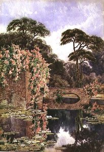 Eine alte Mauer und Wassergarten von Lilian Stannard